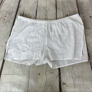 Anthropologie Skin White 100% Pima Cotton Shorts